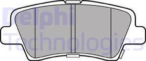 Delphi LP3309 - Тормозные колодки, дисковые, комплект autosila-amz.com