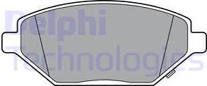 Delphi LP3301 - Тормозные колодки, дисковые, комплект autosila-amz.com