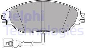 Delphi LP3389-18B1 - Тормозные колодки, дисковые, комплект autosila-amz.com