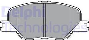 Delphi LP3370 - Тормозные колодки, дисковые, комплект autosila-amz.com
