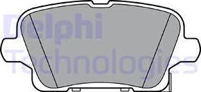 Delphi LP3373 - Тормозные колодки, дисковые, комплект autosila-amz.com