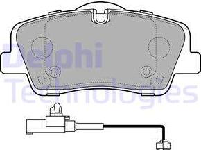 Delphi LP3292 - Тормозные колодки, дисковые, комплект autosila-amz.com