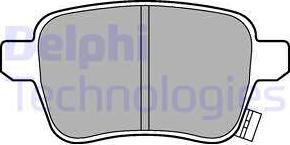 Delphi LP3246 - Тормозные колодки, дисковые, комплект autosila-amz.com
