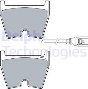 Delphi LP3266 - Тормозные колодки, дисковые, комплект autosila-amz.com