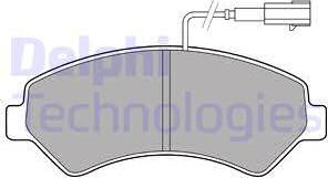 Delphi LP2492 - Тормозные колодки, дисковые, комплект autosila-amz.com