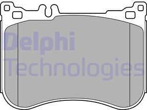 Delphi LP2445 - Тормозные колодки, дисковые, комплект autosila-amz.com