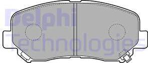 Delphi LP2481 - Тормозные колодки, дисковые, комплект autosila-amz.com