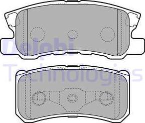 Delphi LP2483 - Тормозные колодки, дисковые, комплект autosila-amz.com