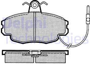 Delphi LP248 - Тормозные колодки, дисковые, комплект autosila-amz.com