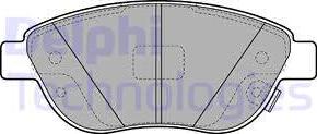 Delphi LP2476 - Тормозные колодки, дисковые, комплект autosila-amz.com