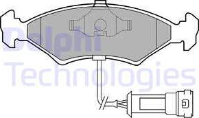 Delphi LP255 - Тормозные колодки, дисковые, комплект autosila-amz.com