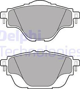 Delphi LP2509 - Тормозные колодки, дисковые, комплект autosila-amz.com