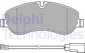 Delphi LP2661 - Тормозные колодки, дисковые, комплект autosila-amz.com