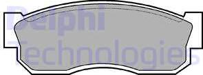 Delphi LP261 - Тормозные колодки, дисковые, комплект autosila-amz.com