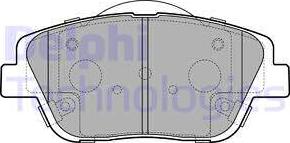 Delphi LP2688 - Тормозные колодки, дисковые, комплект autosila-amz.com