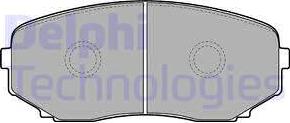 Delphi LP2098 - Тормозные колодки, дисковые, комплект autosila-amz.com