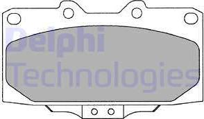 Delphi LP2044 - Тормозные колодки, дисковые, комплект autosila-amz.com