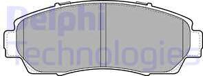Delphi LP2046 - Тормозные колодки, дисковые, комплект autosila-amz.com