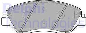Delphi LP2048 - Тормозные колодки, дисковые, комплект autosila-amz.com