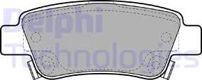 Delphi LP2047 - Тормозные колодки, дисковые, комплект autosila-amz.com