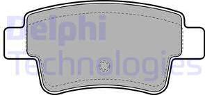 Delphi LP2055 - Тормозные колодки, дисковые, комплект autosila-amz.com