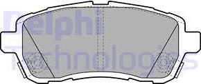 Delphi LP2069 - Тормозные колодки, дисковые, комплект autosila-amz.com