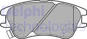 Delphi LP2062 - Тормозные колодки, дисковые, комплект autosila-amz.com