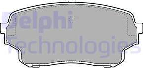 Delphi LP2000 - Тормозные колодки, дисковые, комплект autosila-amz.com
