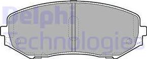 Delphi LP2001 - Тормозные колодки, дисковые, комплект autosila-amz.com