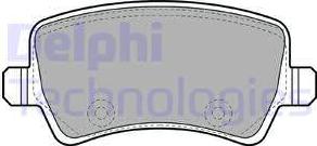 Delphi LP2008 - Тормозные колодки, дисковые, комплект autosila-amz.com