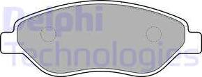 Delphi LP2010-18B1 - Тормозные колодки, дисковые, комплект autosila-amz.com