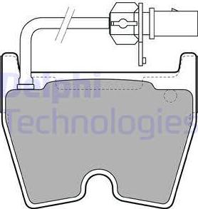 Delphi LP2089 - Тормозные колодки, дисковые, комплект autosila-amz.com