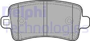 Delphi LP2084 - Тормозные колодки, дисковые, комплект autosila-amz.com