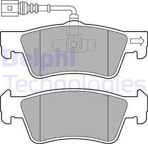 Delphi LP2086 - Тормозные колодки, дисковые, комплект autosila-amz.com