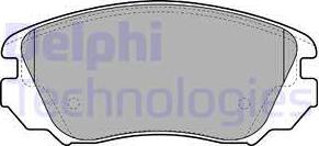 Delphi LP2080 - Тормозные колодки, дисковые, комплект autosila-amz.com