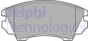 Delphi LP2081 - Тормозные колодки, дисковые, комплект autosila-amz.com