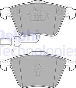 Delphi LP2032 - Тормозные колодки, дисковые, комплект autosila-amz.com