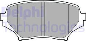 Delphi LP2026 - Тормозные колодки, дисковые, комплект autosila-amz.com