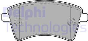Delphi LP2078 - Тормозные колодки, дисковые, комплект autosila-amz.com