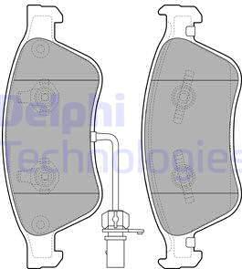 Delphi LP2072 - Тормозные колодки, дисковые, комплект autosila-amz.com