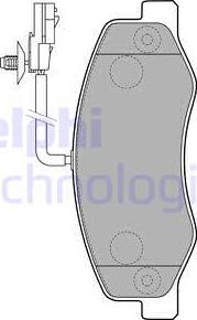 Delphi LP2192 - Тормозные колодки, дисковые, комплект autosila-amz.com