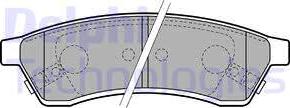 Delphi LP2197-18B1 - Тормозные колодки, дисковые, комплект autosila-amz.com