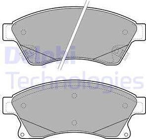 Delphi LP2142 - Тормозные колодки, дисковые, комплект autosila-amz.com