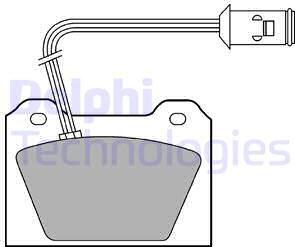 Delphi LP214 - Тормозные колодки, дисковые, комплект autosila-amz.com