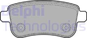 Delphi LP2153 - Тормозные колодки, дисковые, комплект autosila-amz.com