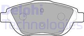 Delphi LP2164 - Тормозные колодки, дисковые, комплект autosila-amz.com