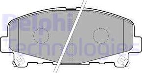 Delphi LP2166 - Тормозные колодки, дисковые, комплект autosila-amz.com