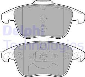 Delphi LP2100 - Тормозные колодки, дисковые, комплект autosila-amz.com