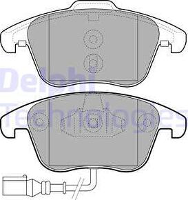 Delphi LP2110 - Тормозные колодки, дисковые, комплект autosila-amz.com