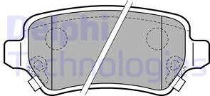 Delphi LP2188 - Тормозные колодки, дисковые, комплект autosila-amz.com